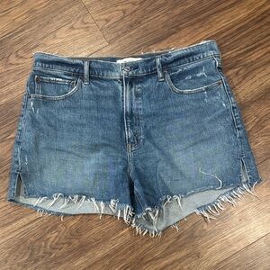 Abercrombie & Fitch Blue Distressed Jean Shorts